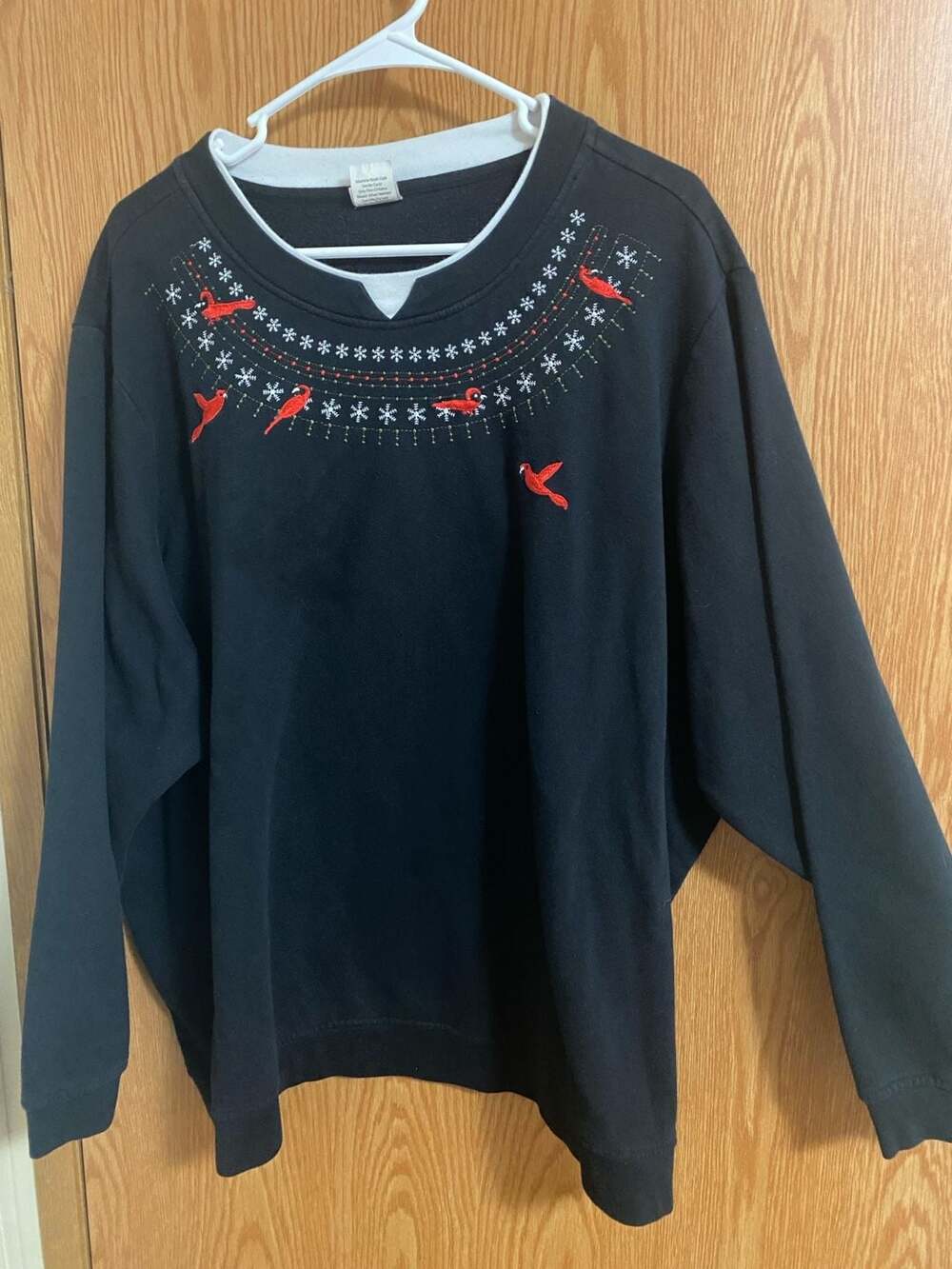 Adrian Delafield Black Double Collar Cardinal Sweatshirt 4X